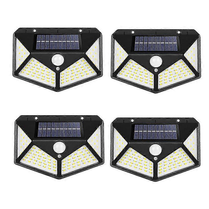 Solar Outdoor Lights 4 Pack, 270 Lighting Angle Motion Sensor Security Light, Ip65 Waterproof Wall Light Solar Powered Edition a