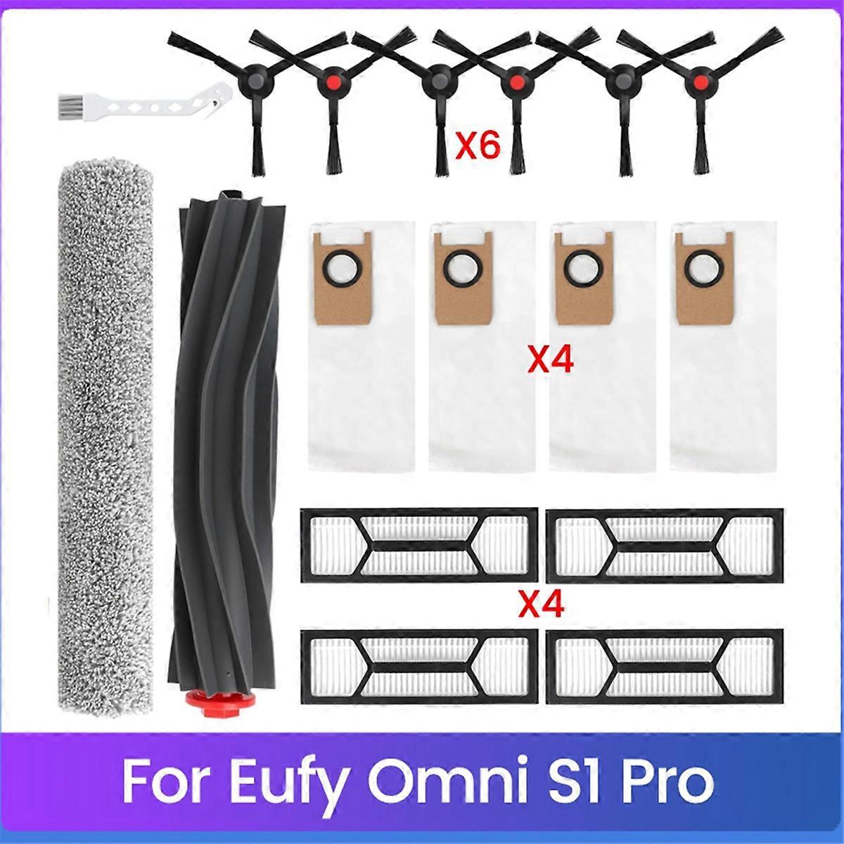 17PCS for Omni S1 Pro Robot Vacuum Replacement Parts Main Brush