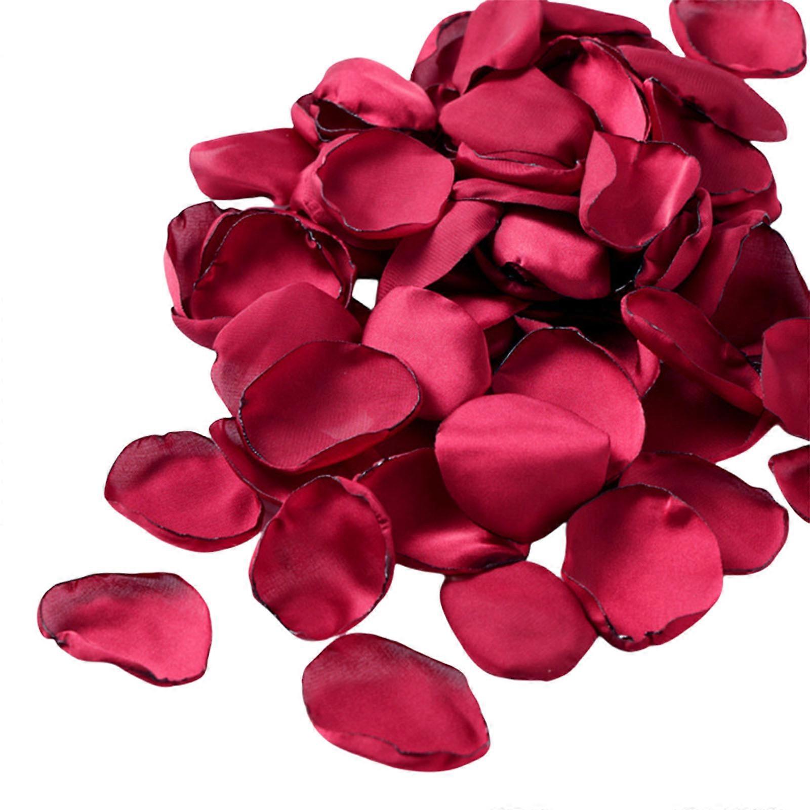 200pcs Artificial Rose Petals with Solid Color for Enhancing Romantics Ambiances for Wedding Ceremony and Celebration Claret