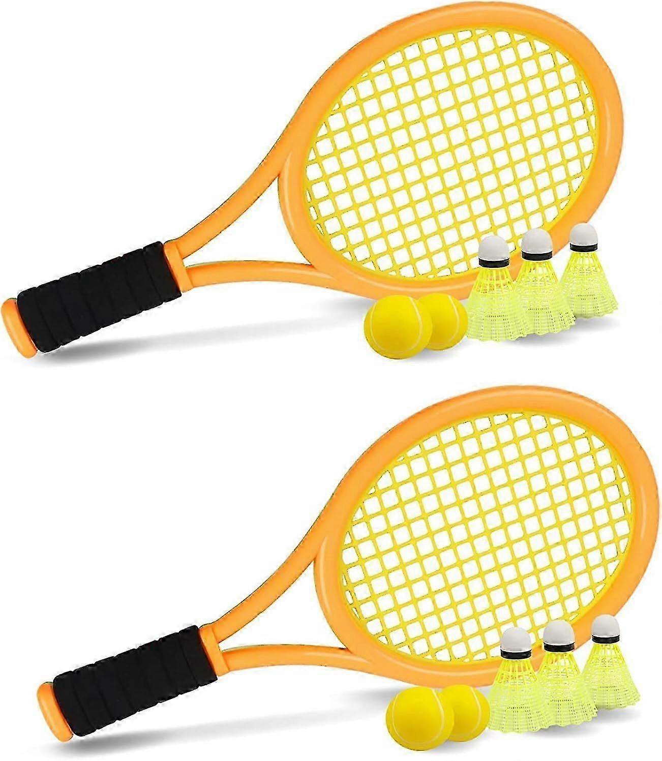 مضرب تنس للأطفال مع حقيبة حمل ، 4 كرات تدريب ناعمة و 6 مضارب تنس الريشة ، مجموعة هدايا مضرب تنس للأطفال للرياضات الخارجية والداخلية