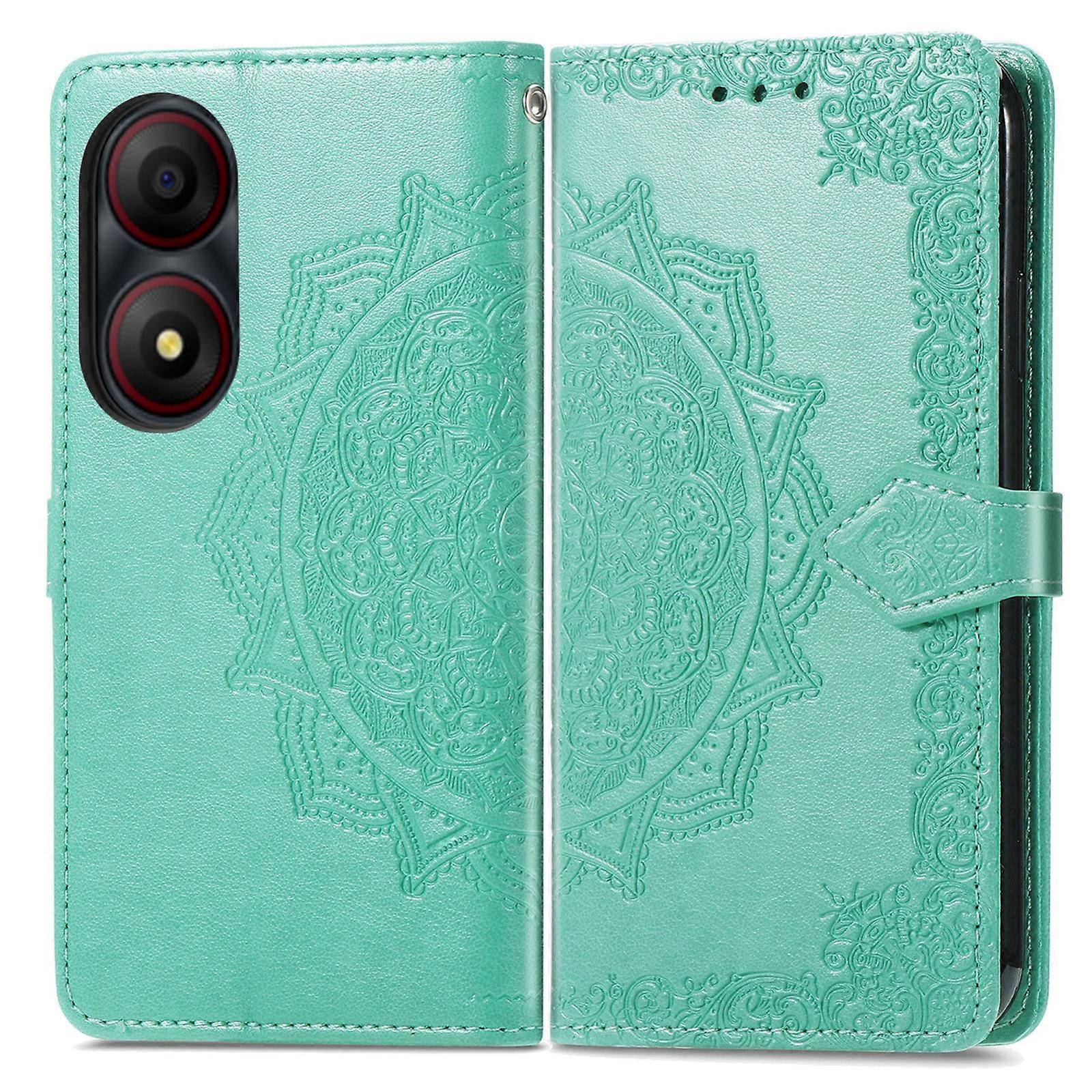 Mandala Flower Embossed Leather Phone Case