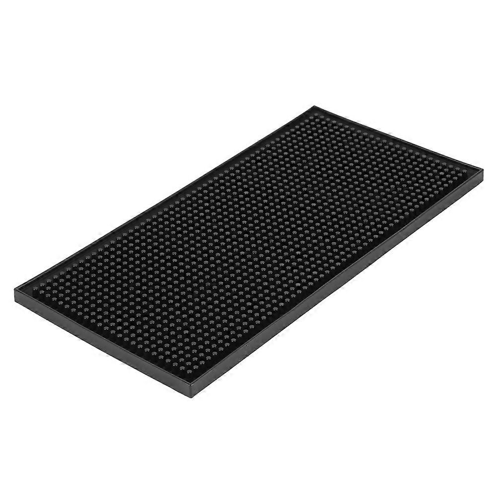 1pc Soft Black Color PVC Bar Mat Waterproof Coaster Kitchen Tool (#3)