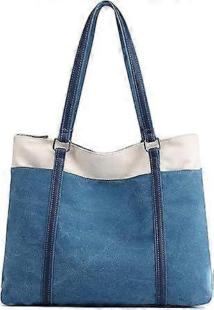 Tote Bag for Women Large Canvas Shoulder Purse for Travel Work Handbag Multi Pockets