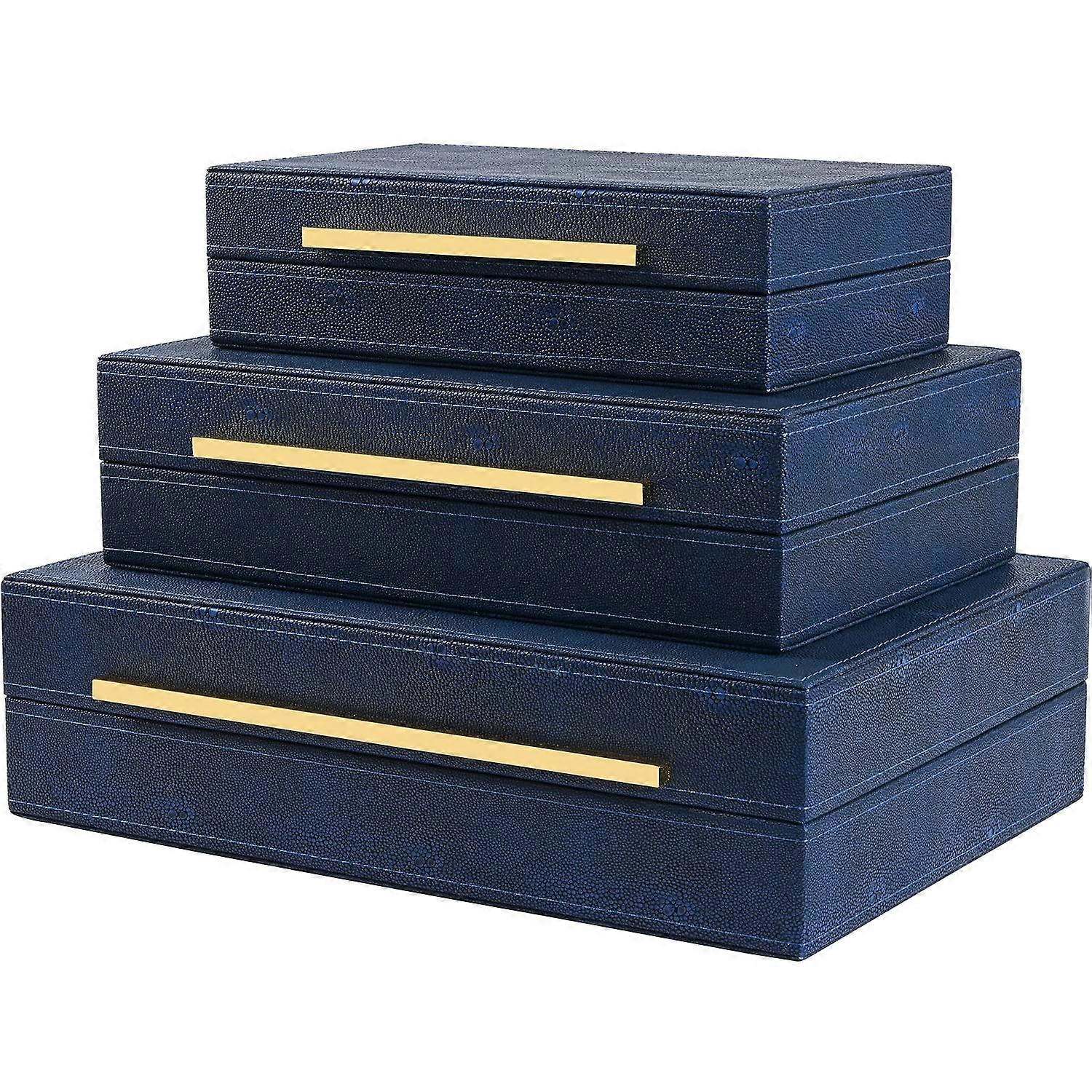 3 Boxes Large Modern Decorative for Boxes Home Storage and Organization