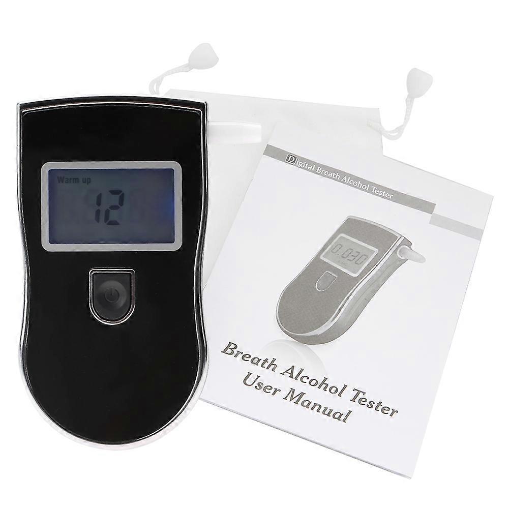 Professional digital breathalyzer, high accuracy, portable, black