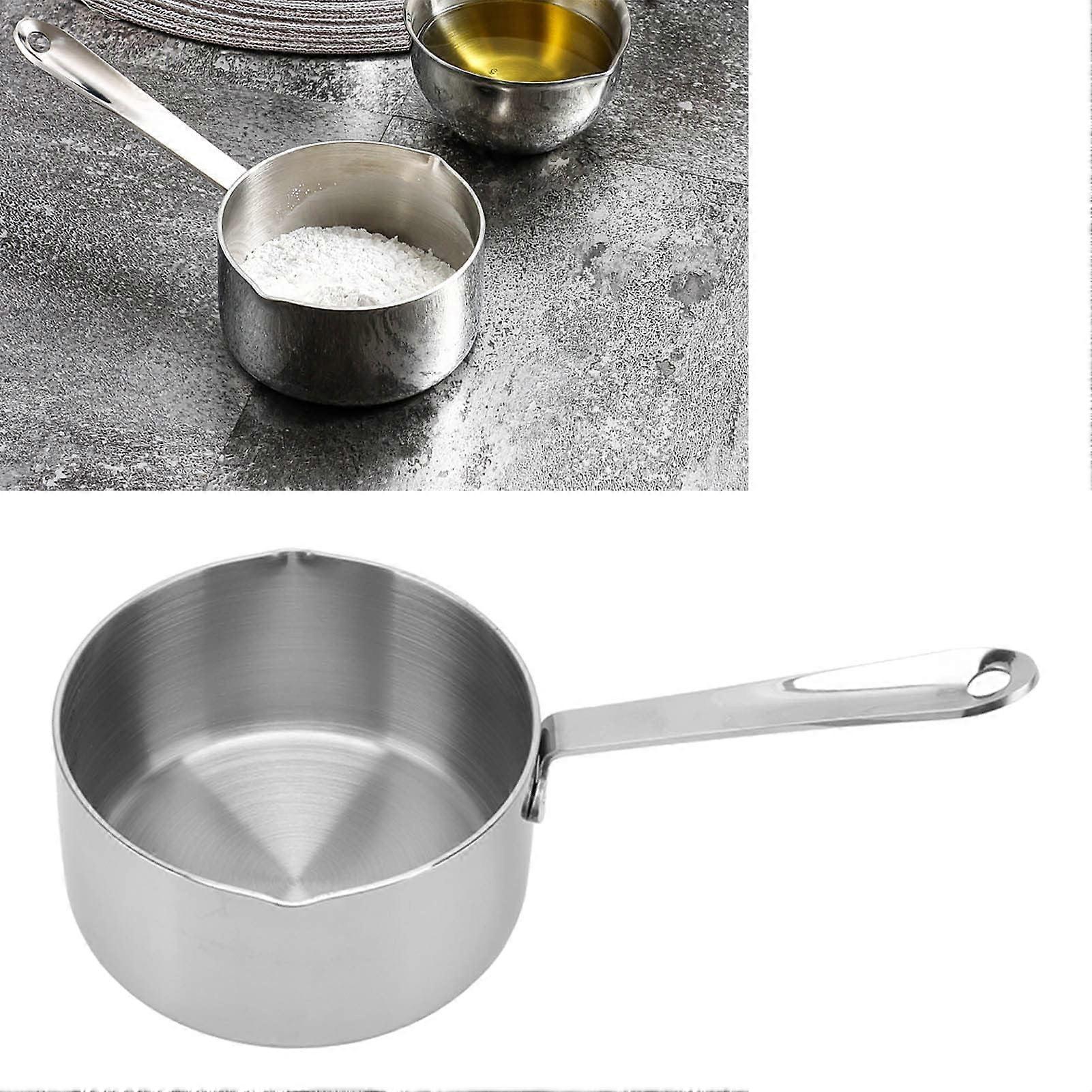 Stainless Steel Mini Sauce Pan 350ML 500ML Small Sauce Pot with Long Handle for Melting Chocolate and Coffee