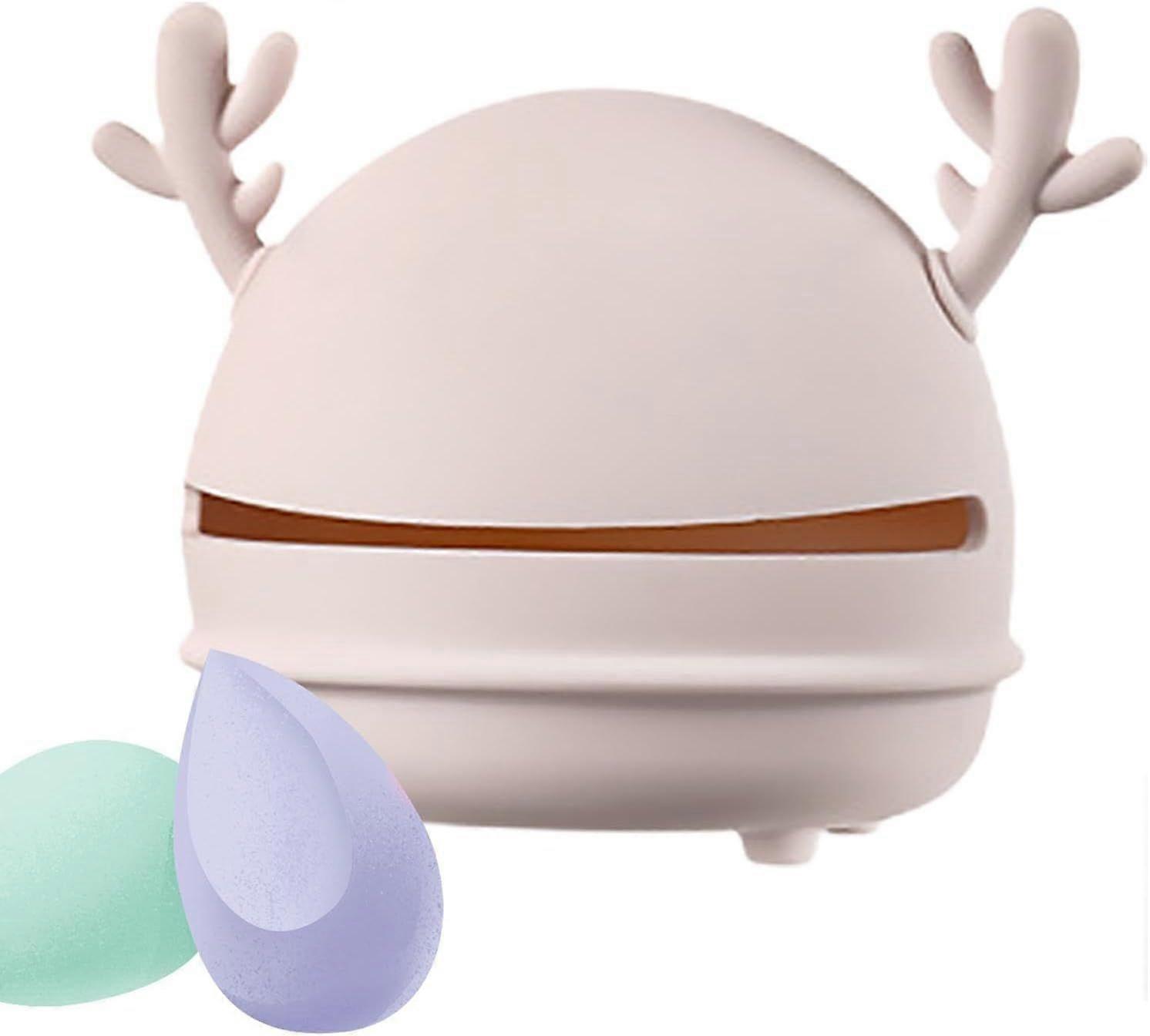 Makeup Sponge Holder Case,Ventilated Silicone Makeup Egg Sponge Stand - Dustproof Portable Face Sponge Holder Case