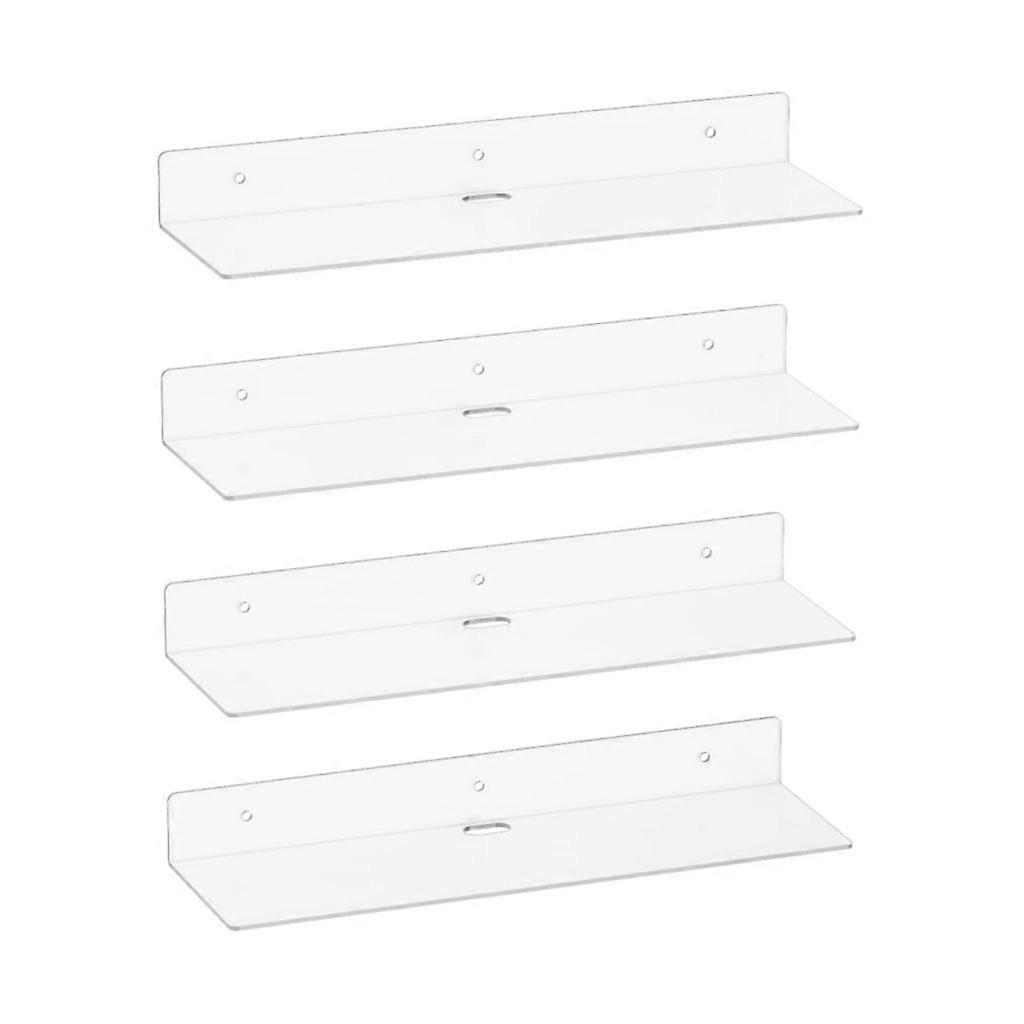 סט מתלה קיר אקרילי שקוף מחזיק עמיד לארגון חדר אמבטיה וחדר שינה