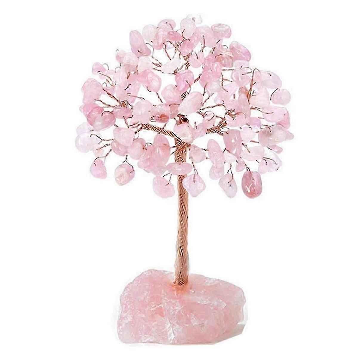 Rose Quartz Crystal Tree,Artificial Crystal and Healing Stone Tree Crystal Stone Tree Gem Tree.Valentine'S Gifts A