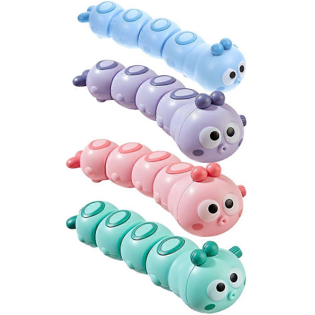 4pcs Animal Toy Simulated Caterpillar Creative Wind Up Toy Creative Plaything