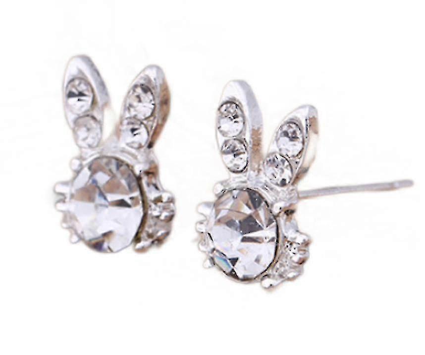 (white Diamond)new Rabbit Stud Earrings
