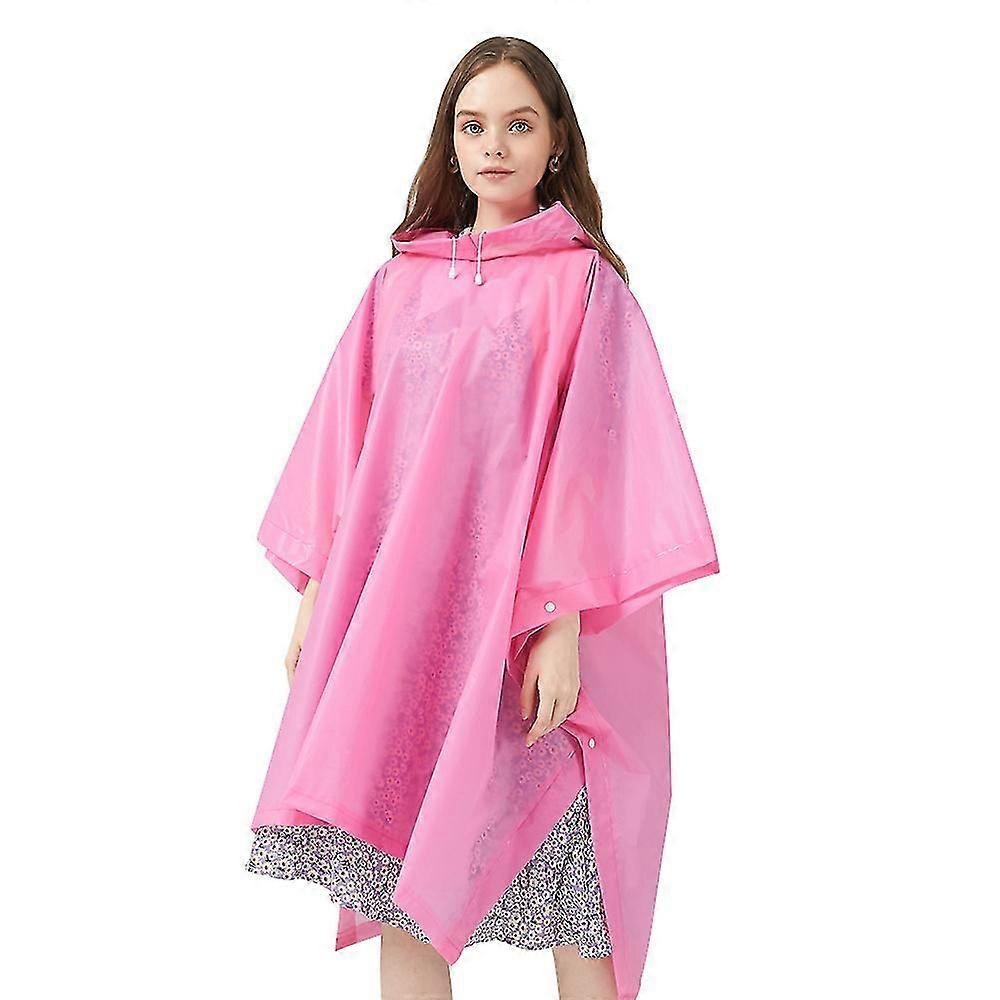Rain Ponchos For Women And Men (2 Pack) With Drawstring Hood For Adults