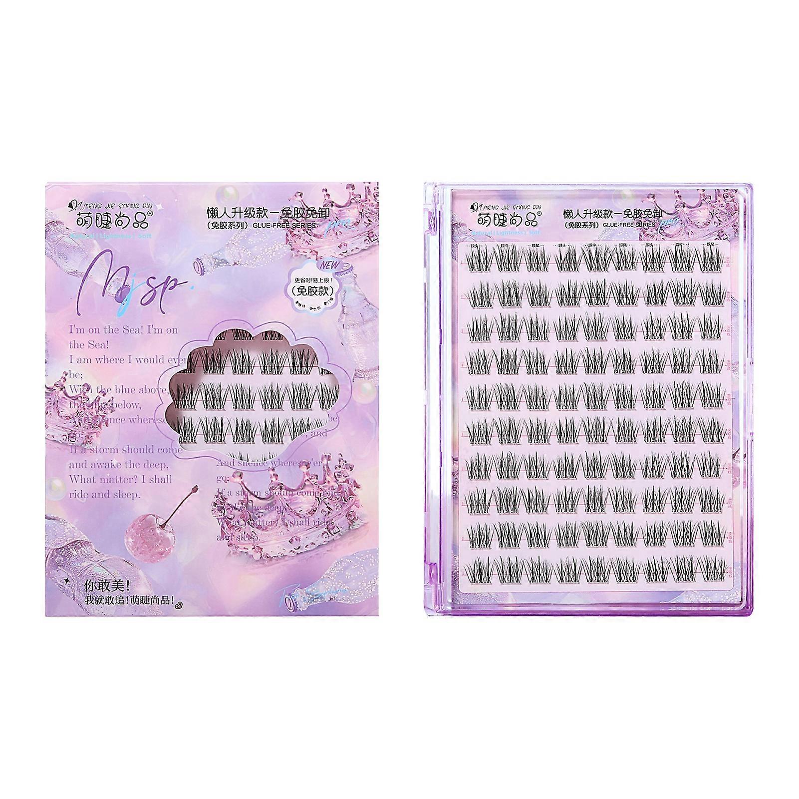 9-13mm Press on Lash Clusters Natural Wispy Pre-glued Eyelash Clusters