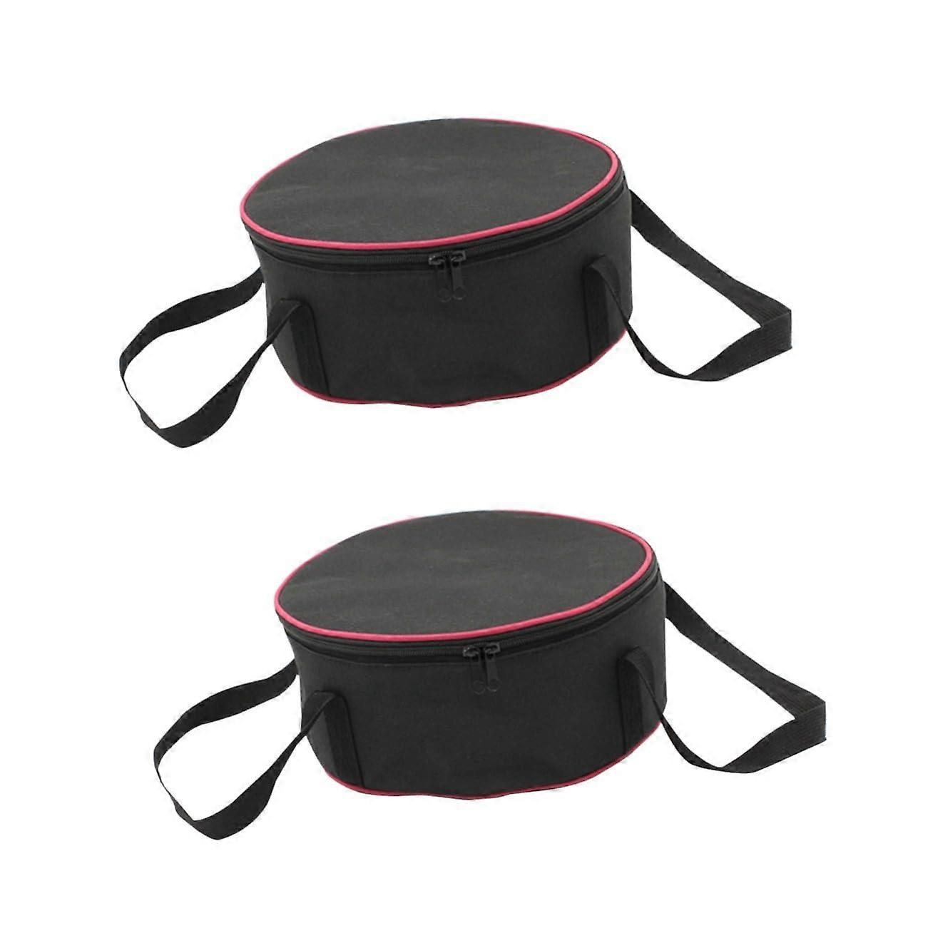 Picnic Bowl Pan Set with Double Strap Utensil Bag for BBQ and Kitchen Storage, Durable and Versatile Cooking Pot Organizer