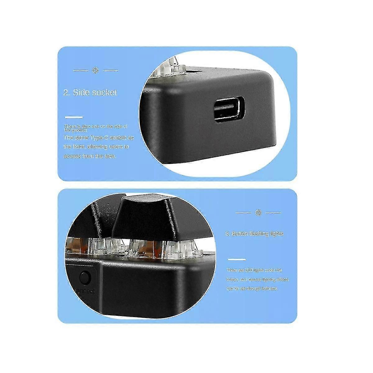 Usb Custom Programming Macro Knob Keyboard 3 Keys Copy Paste Mini ...