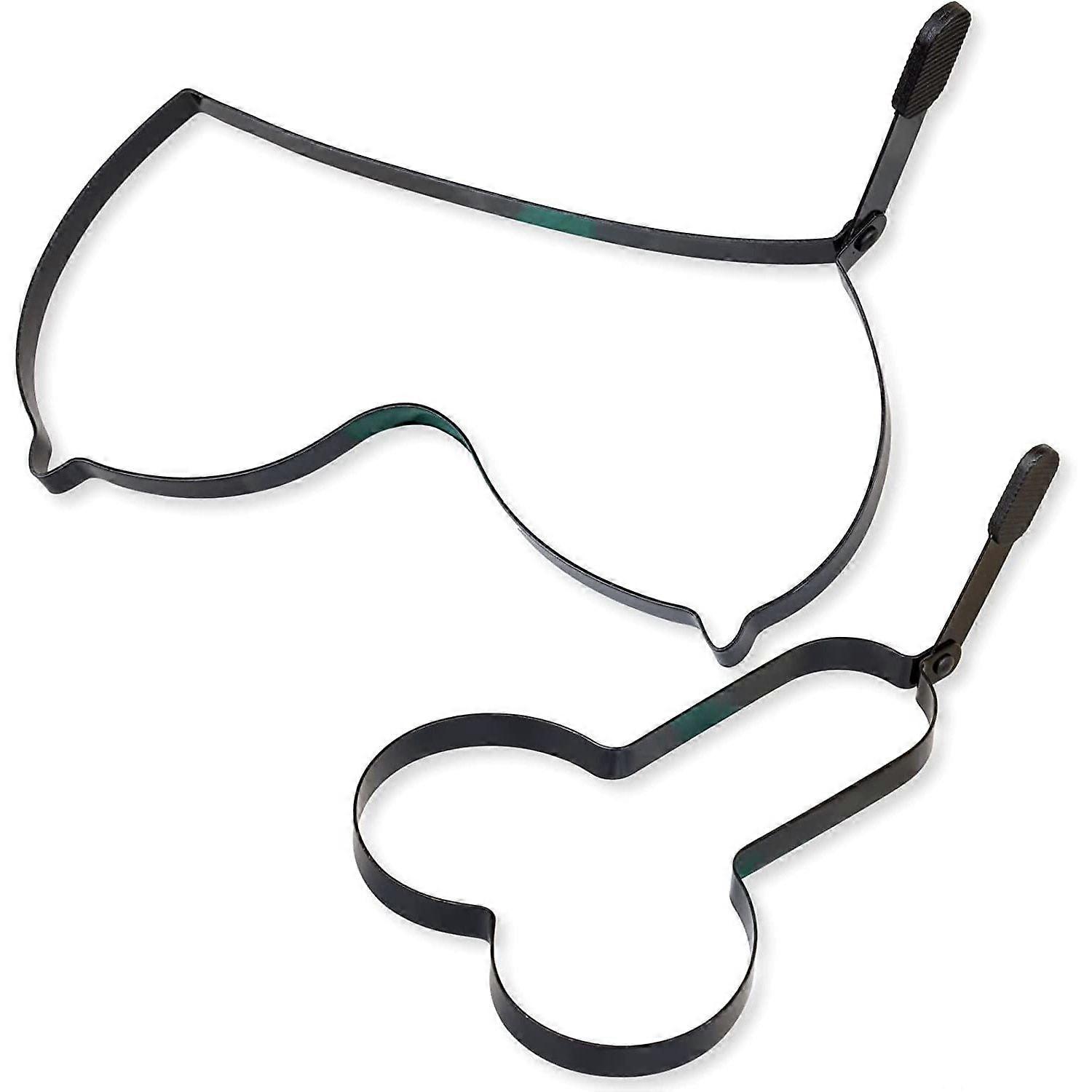 Set 2 forme pentru oua, Otel inoxidabil, Negru