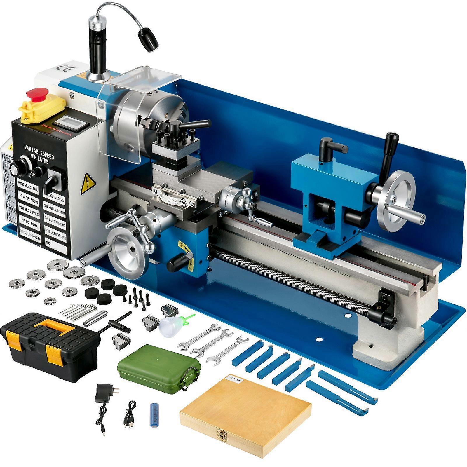 Mini trapano per tornio in metallo a velocità variabile 550W Accessori 7 "X14"