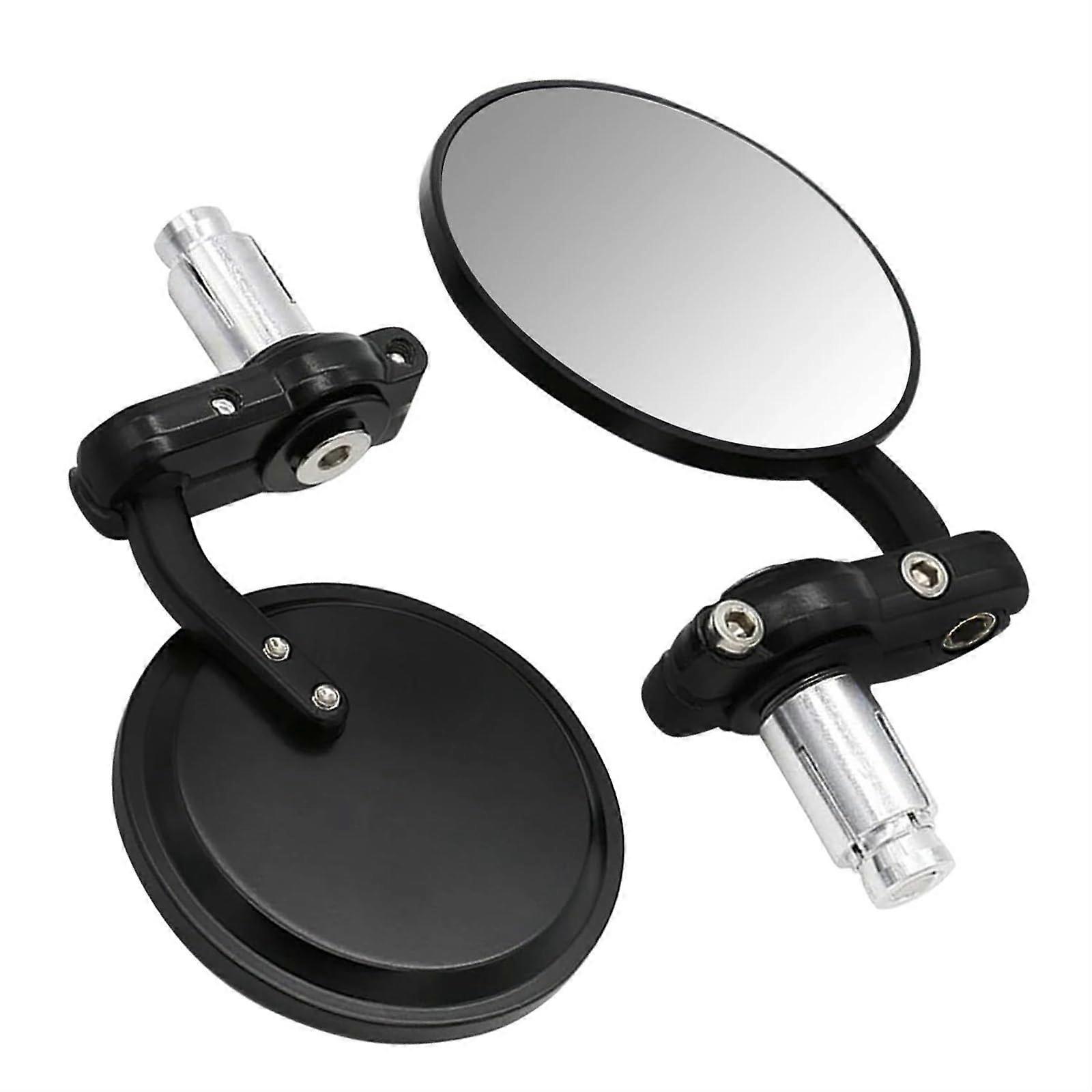 Motorbike Side Mirrors Universal Rear View Mirrors Motorcycle Handle Bar End Convex Mirrors