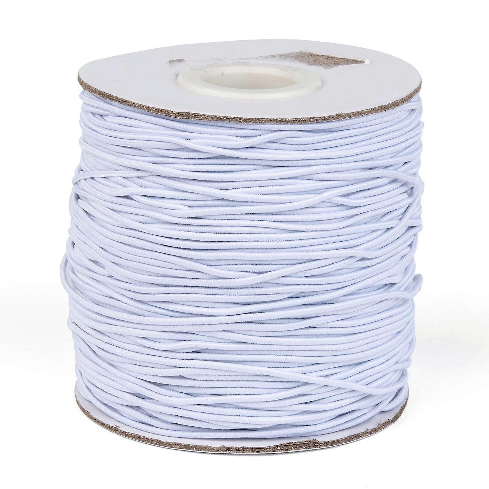 1Roll Round Elastic Cord with Nylon Outside and Rubber Inside Jewelry Findings