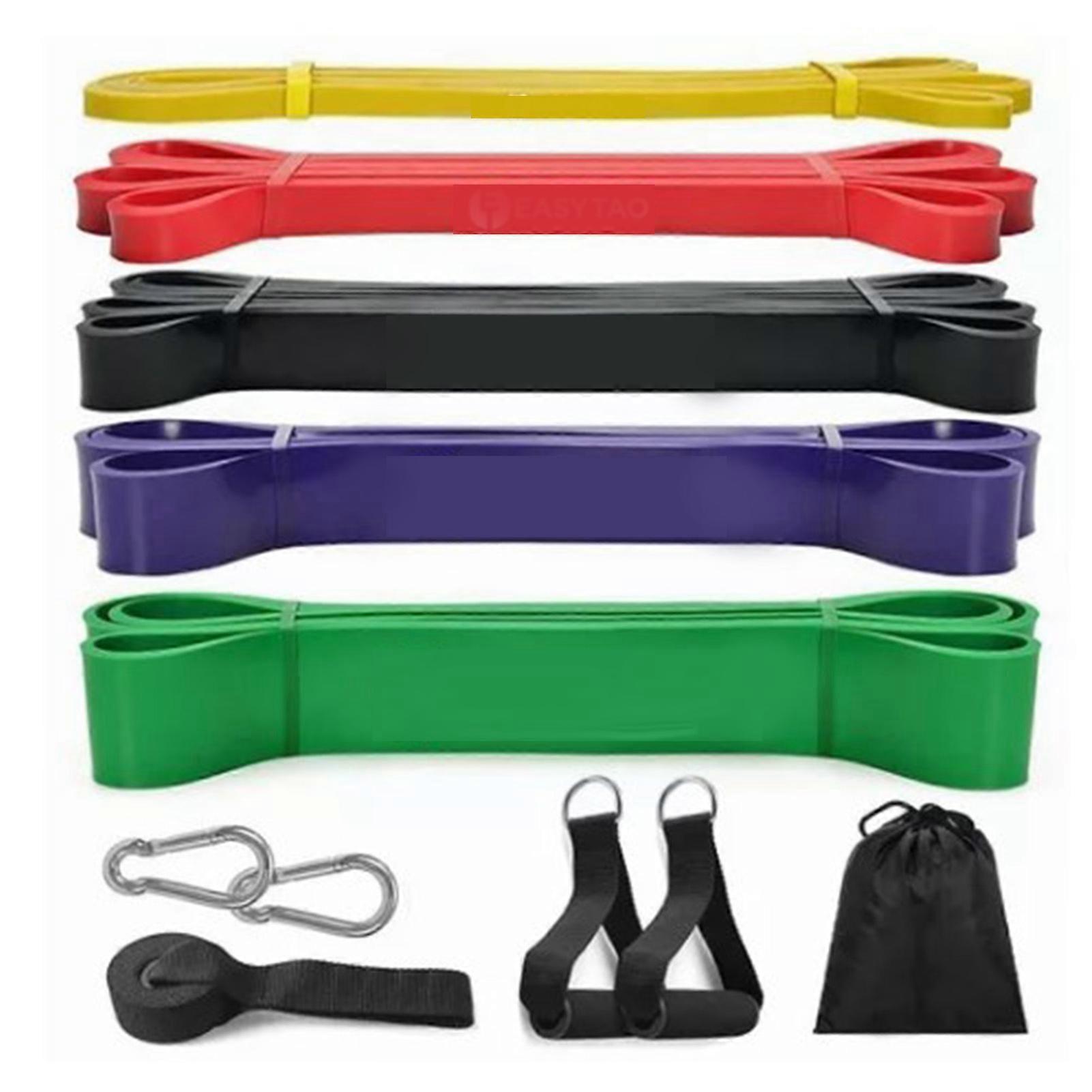 5Pcs Elastic Resistance Band Set for Working Out Home Exercise Fitness with Handles