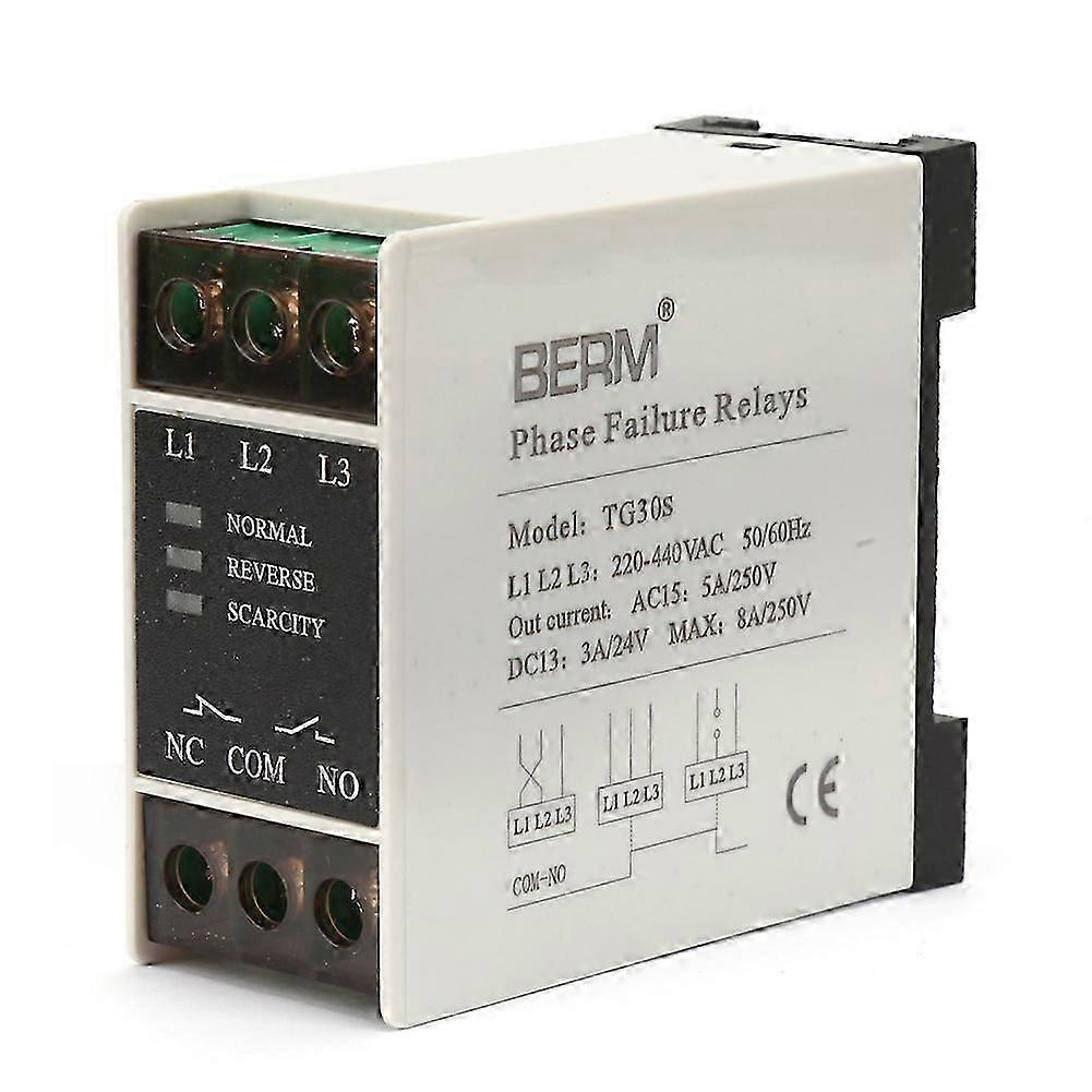 TG30S 220-440V AC Mini 3-Phase Sequence Relay Protector Voltage Phase Protective Relay