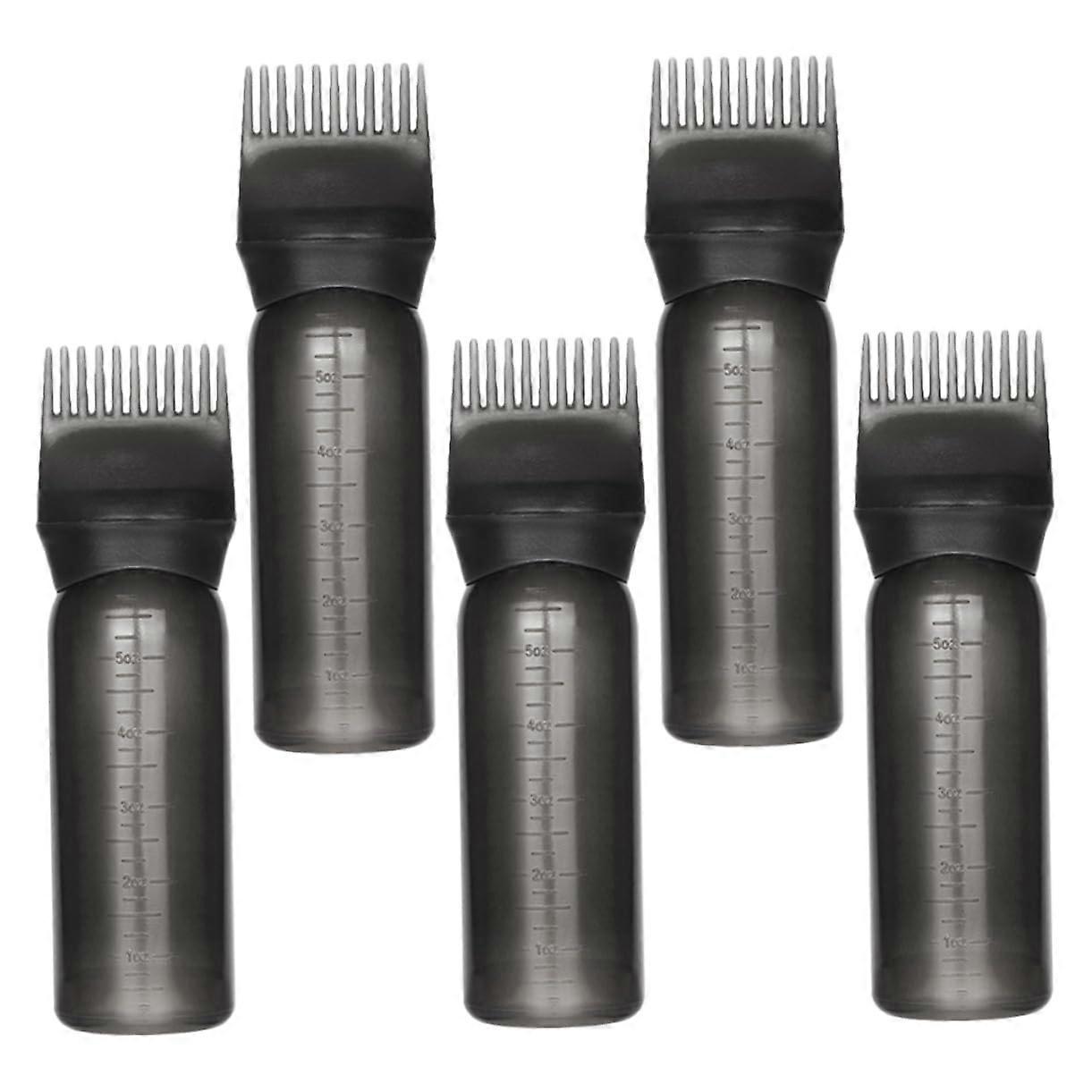 5pcs Hair Dye Comb Bottles for Professional Hair Coloring Applicator, Root Touch-Up, Home Use, Easy Grip Design