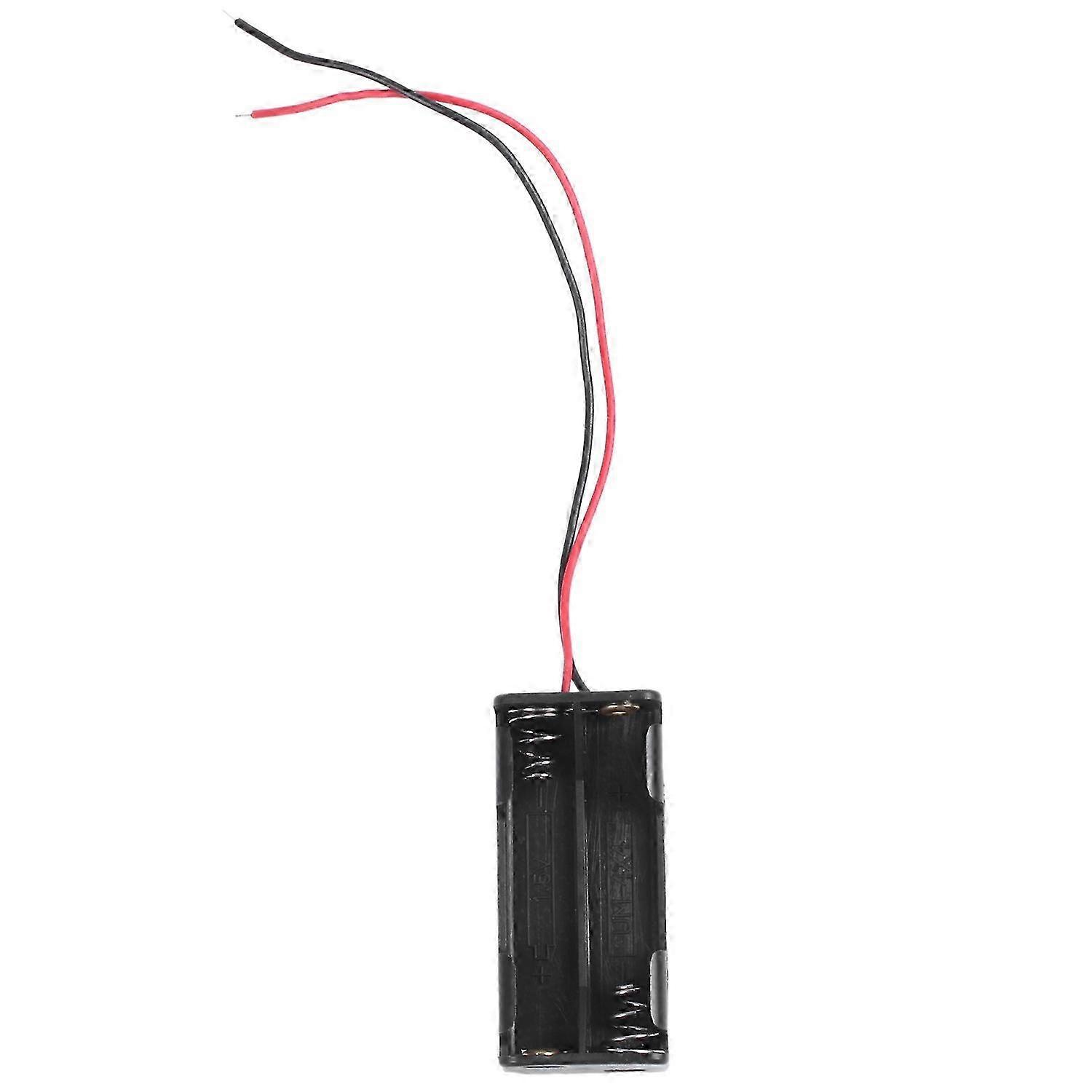 2pcs Black 2-Layers 4 x 1.5V AAA Battery Holder Case Box w Wire Leads