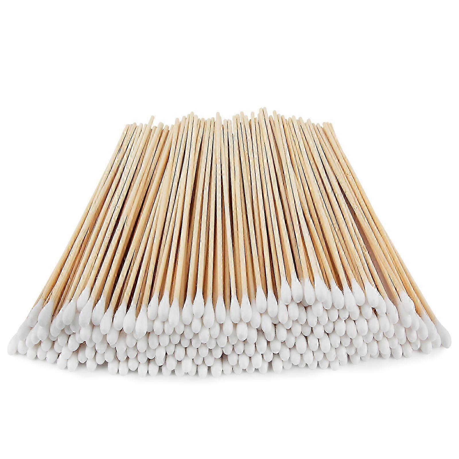 2025 200 Contagem de Cotonetes de Algodão de Bambu com Ponta Arredondada 6' Polegadas de Comprimento com Cabos de Bambu