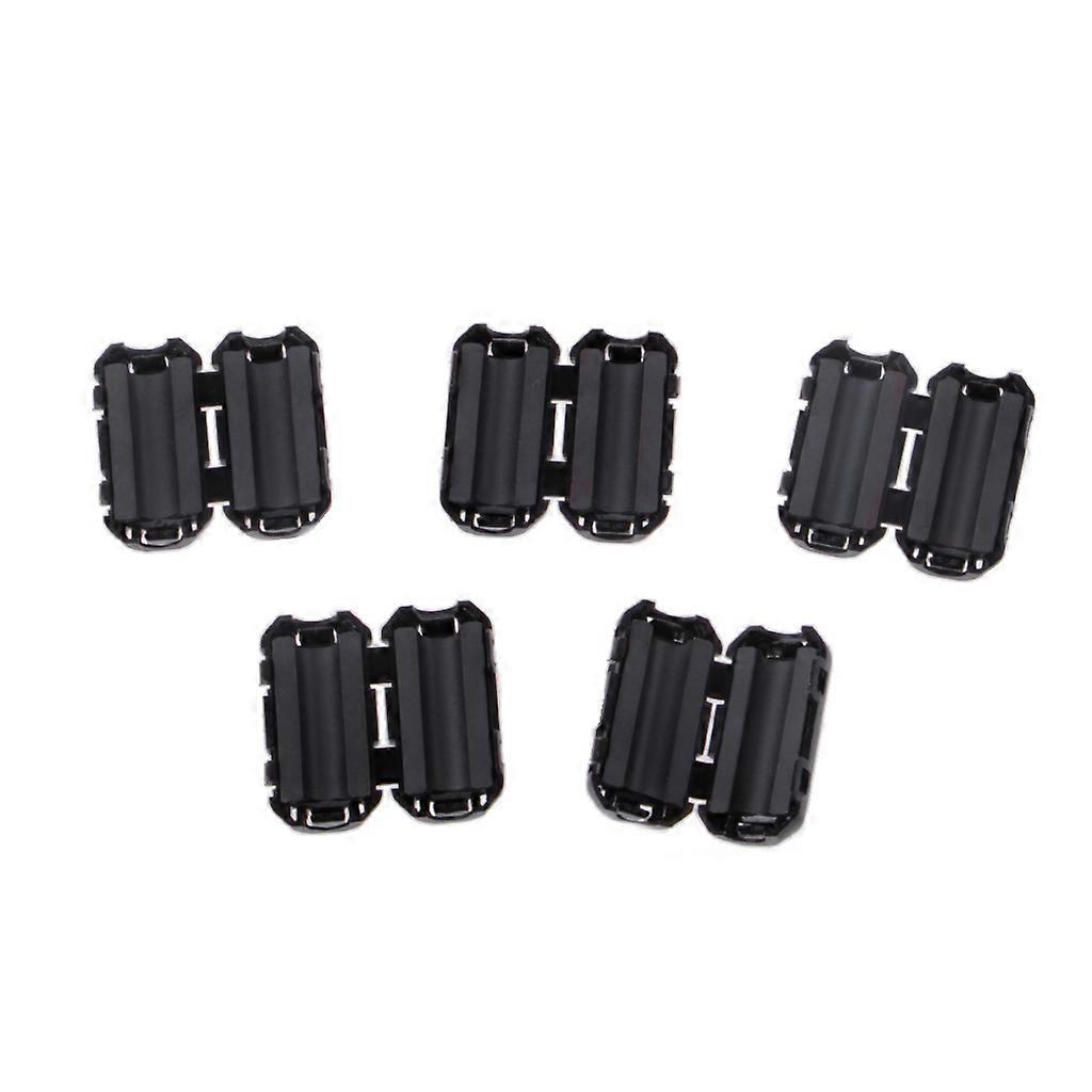 5 Pcs 5mm Clip-On Ferrite Ring Core Noise Suppressor EMI RFI Clip Cable Multicolor