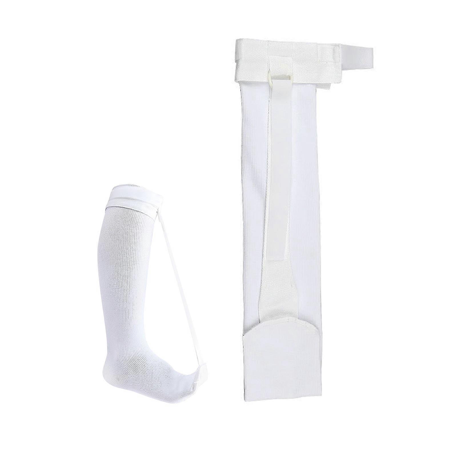 Plantar Fasciitis Night Splint Sock Supports Feet Drop Feet Orthopedic Brace Soft Stretching Boot Splints for Feet White S/M