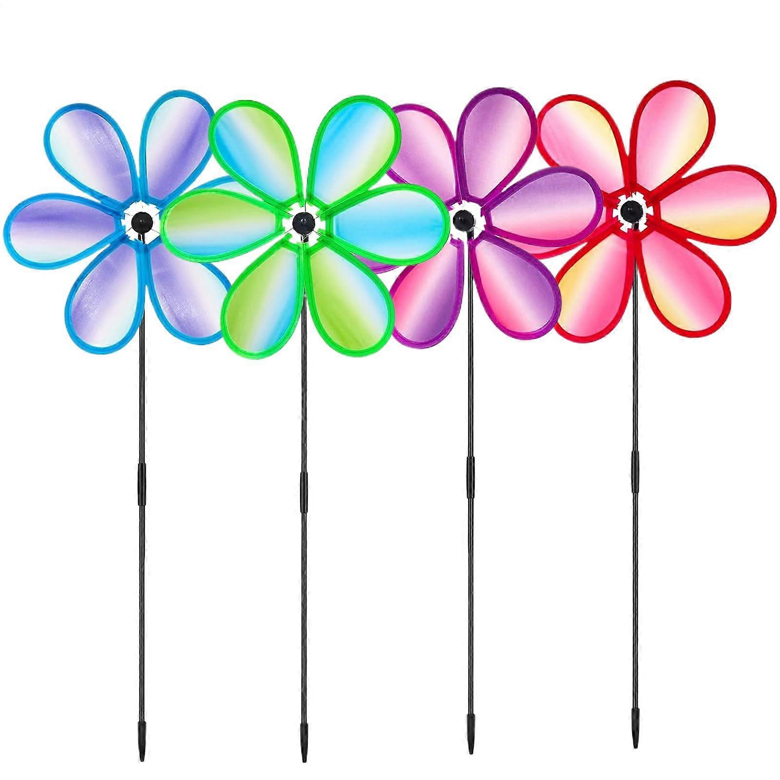 Garden windmill, set of 4 colorful windmills for garden bird deterrent decorative ornament