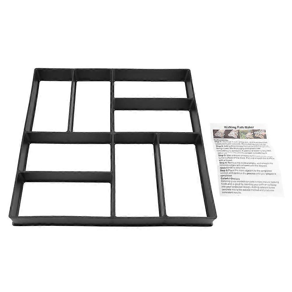 Garden Stepping Stone Mold with Geometric Pattern Plastic Paver for Landscaping Pathways