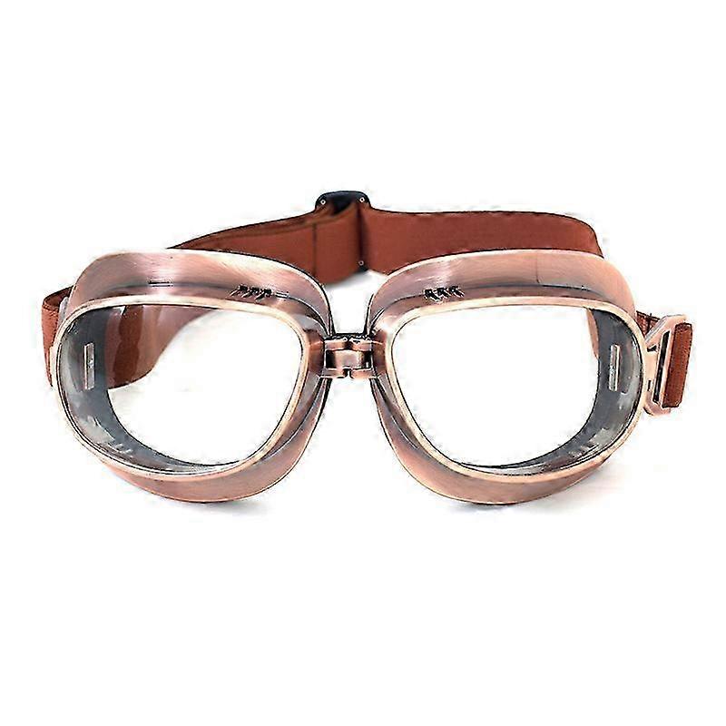 Vintage Aviator Motorcycle Goggles for Men - Transparent