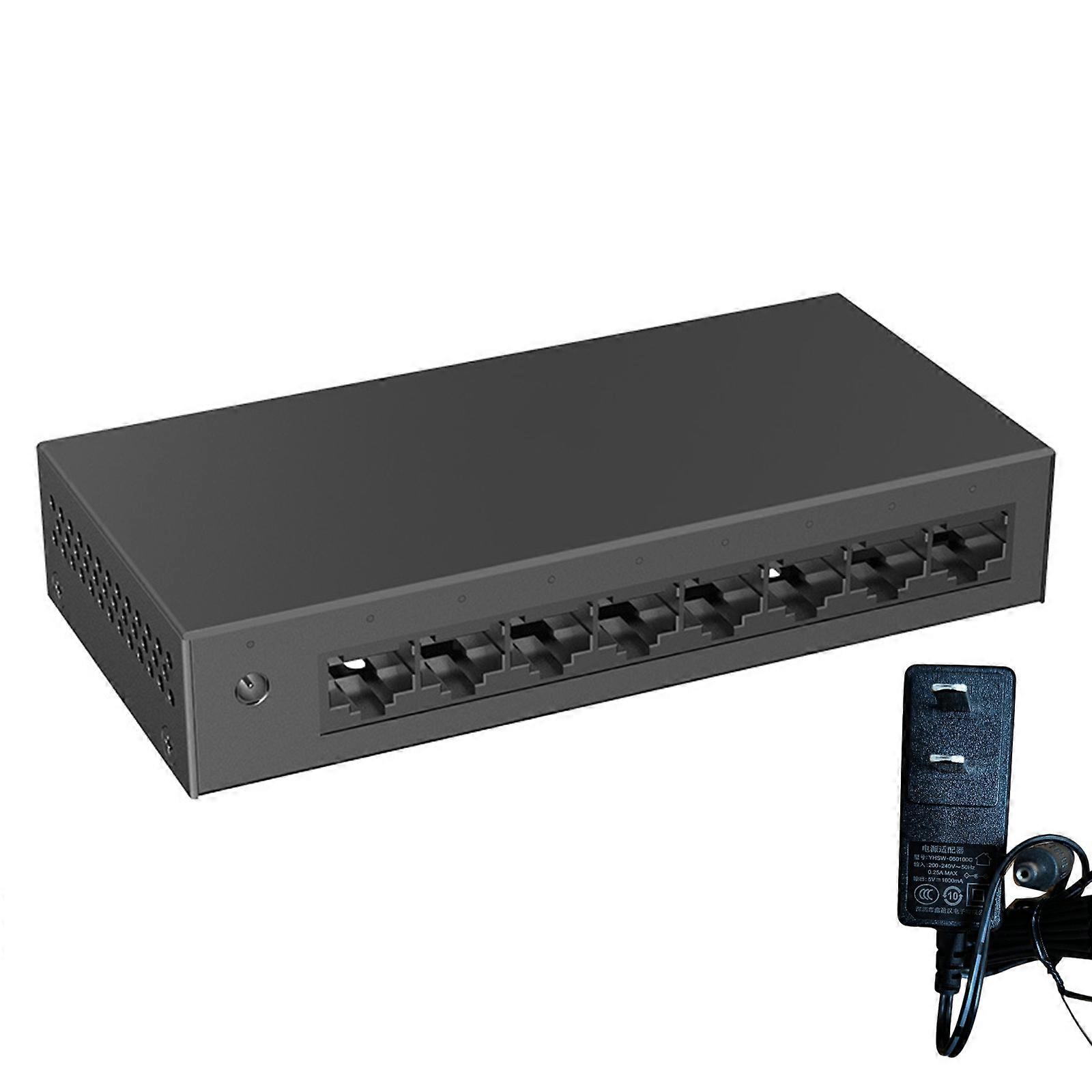 8-Port-Gigabit-Ethernet-Switches mit Metallgehäuse, Ethernet-Splitter, energieeffizientem Desktop- oder Wandanschluss mit automatischer Sensorik