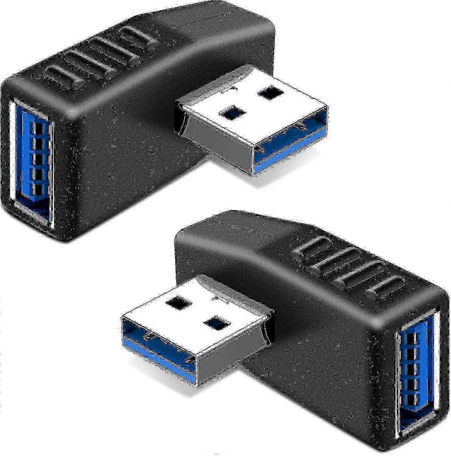 2pcs USB 3.0 angle adapter connector