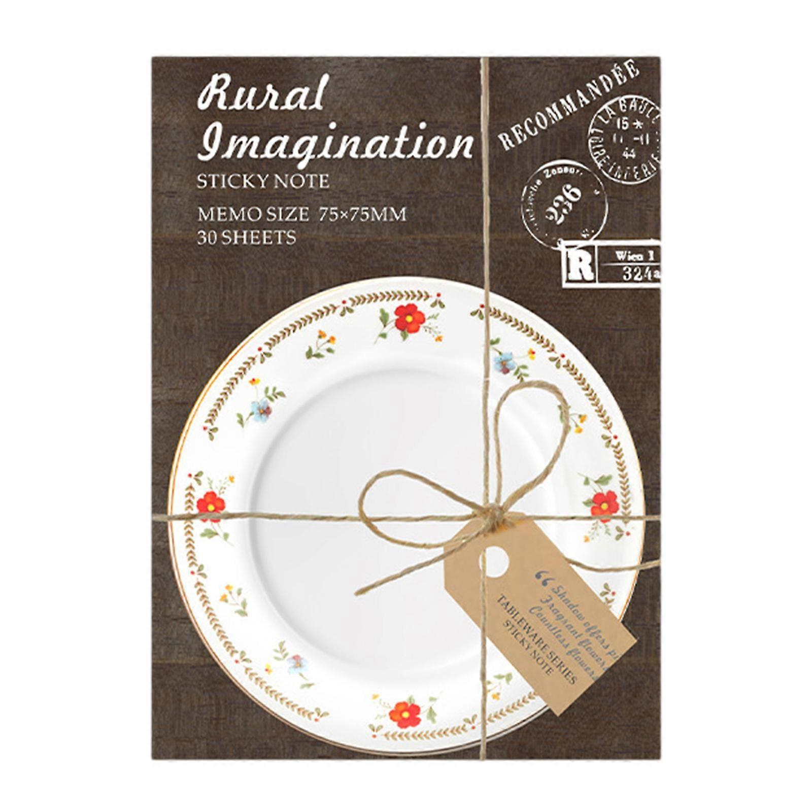 Lovely Message Sticker Simple Memos Pad Easy to Write Creative Note Pad Bowl and Dish Series Stickier Note