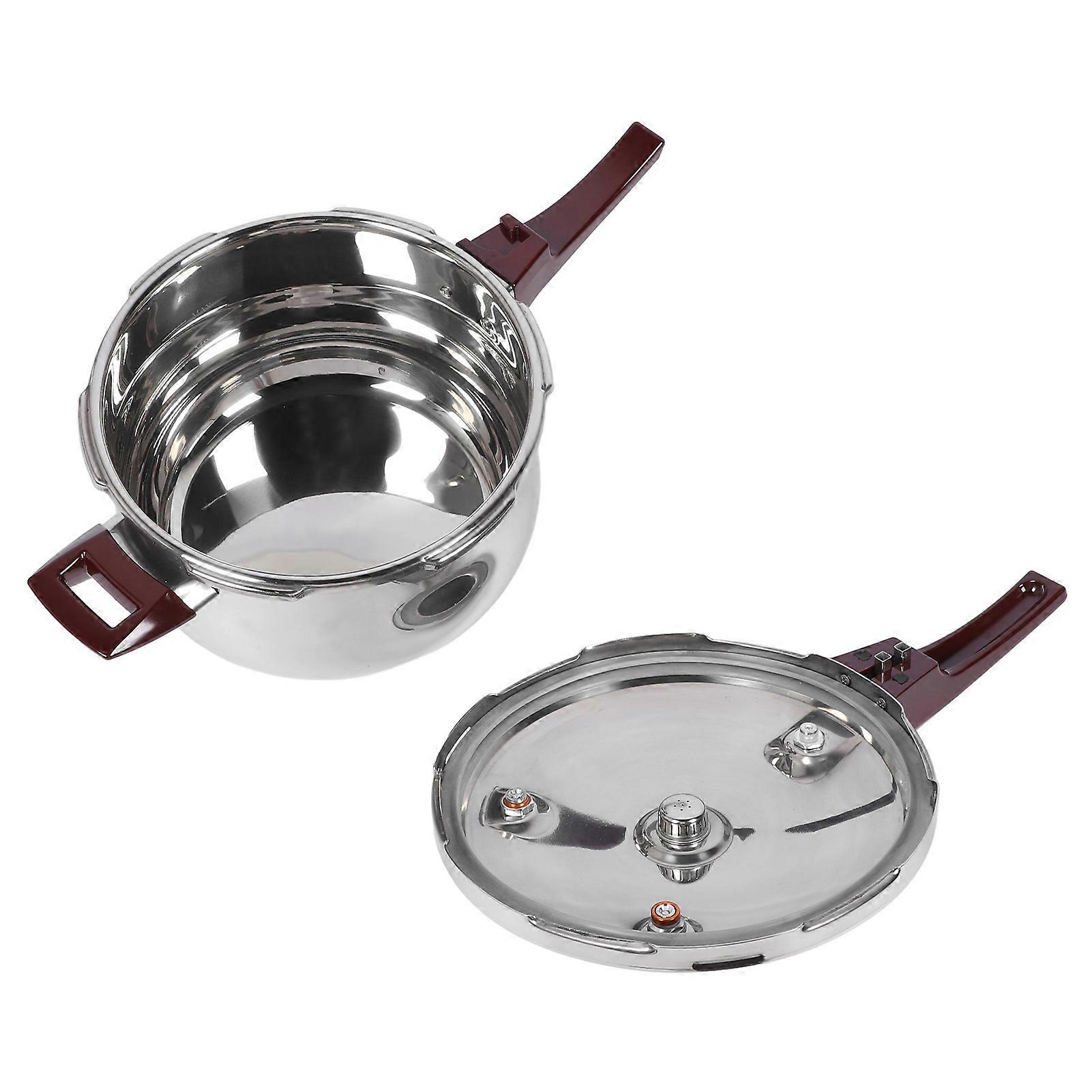 Pressure Cooker 80KPA Stainless Steel Multifunctional Multiple Security Guard with Ergonomic Handle Stovetop Pressure Cooker for Home Use 9L 