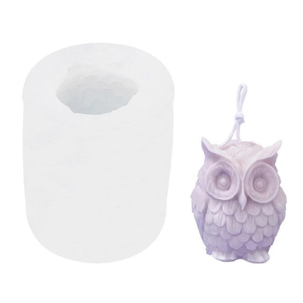 3D Owl Candle Molds Silicone Mould for Plaster Wax Tools Making -S