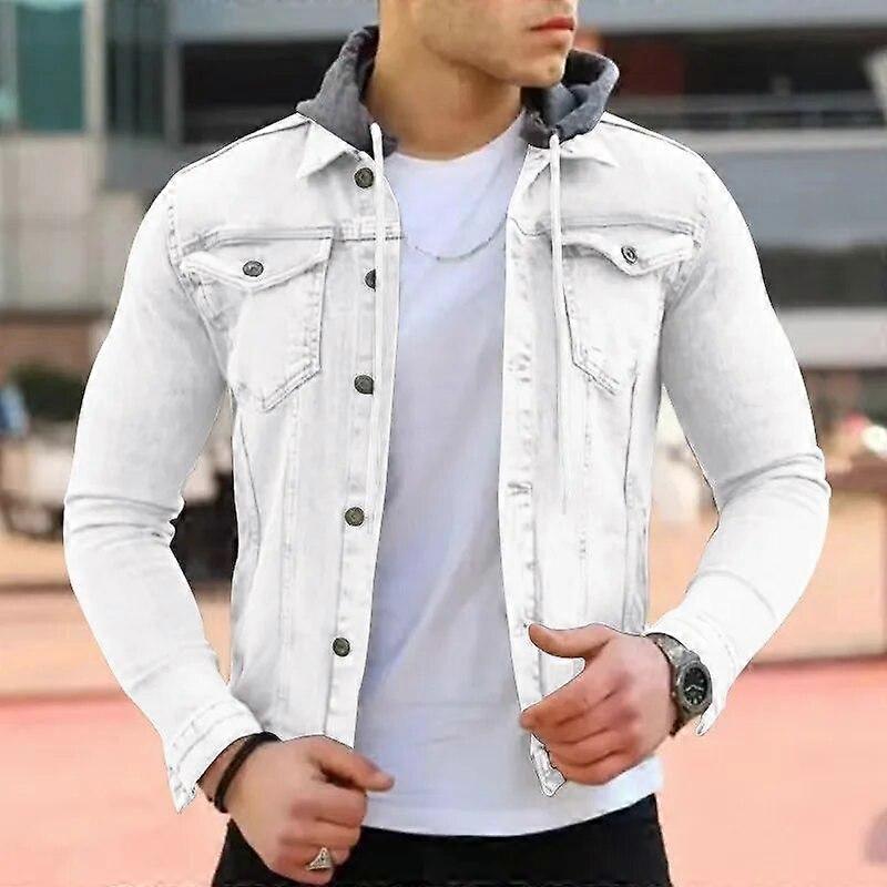 Men's Casual Hooded Single-breasted Jacket