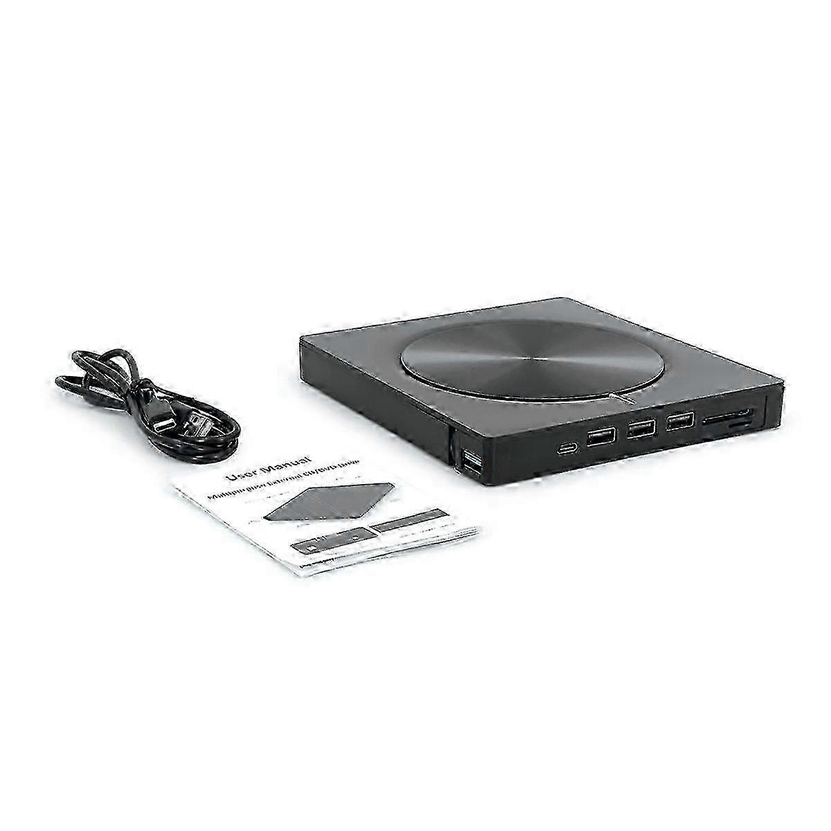2025 8 in 1 Burner Portable External USB3.0/Type-C Dvd-Rw Disc Optical Drive Dvd-Rom Burner Multifunction Dvd Drive