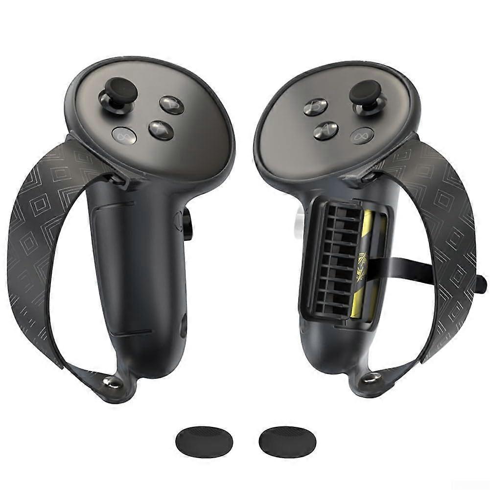 Slim Protective Controller Grips for Meta Quest 3S, Black, Compatible, Ergonomic Design, Lightweight Material