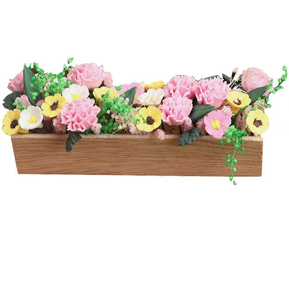 Mini Flower Table Model Decorative Scenery Diy Realistic Shapes Home Decoration 1Pcs