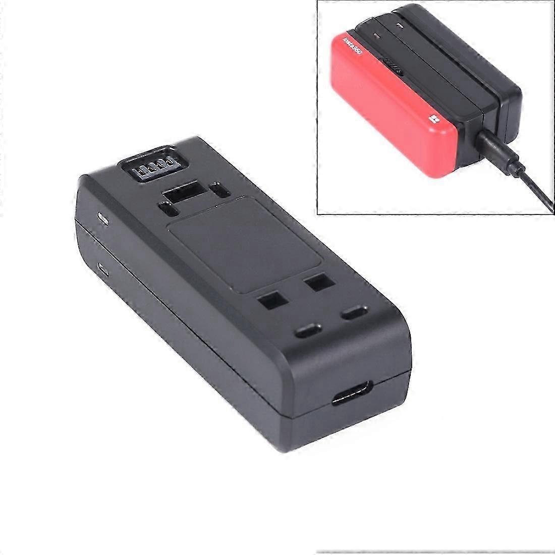 For Insta360 One R Dual Side Batteries Charging Base Station Black Color Accessory