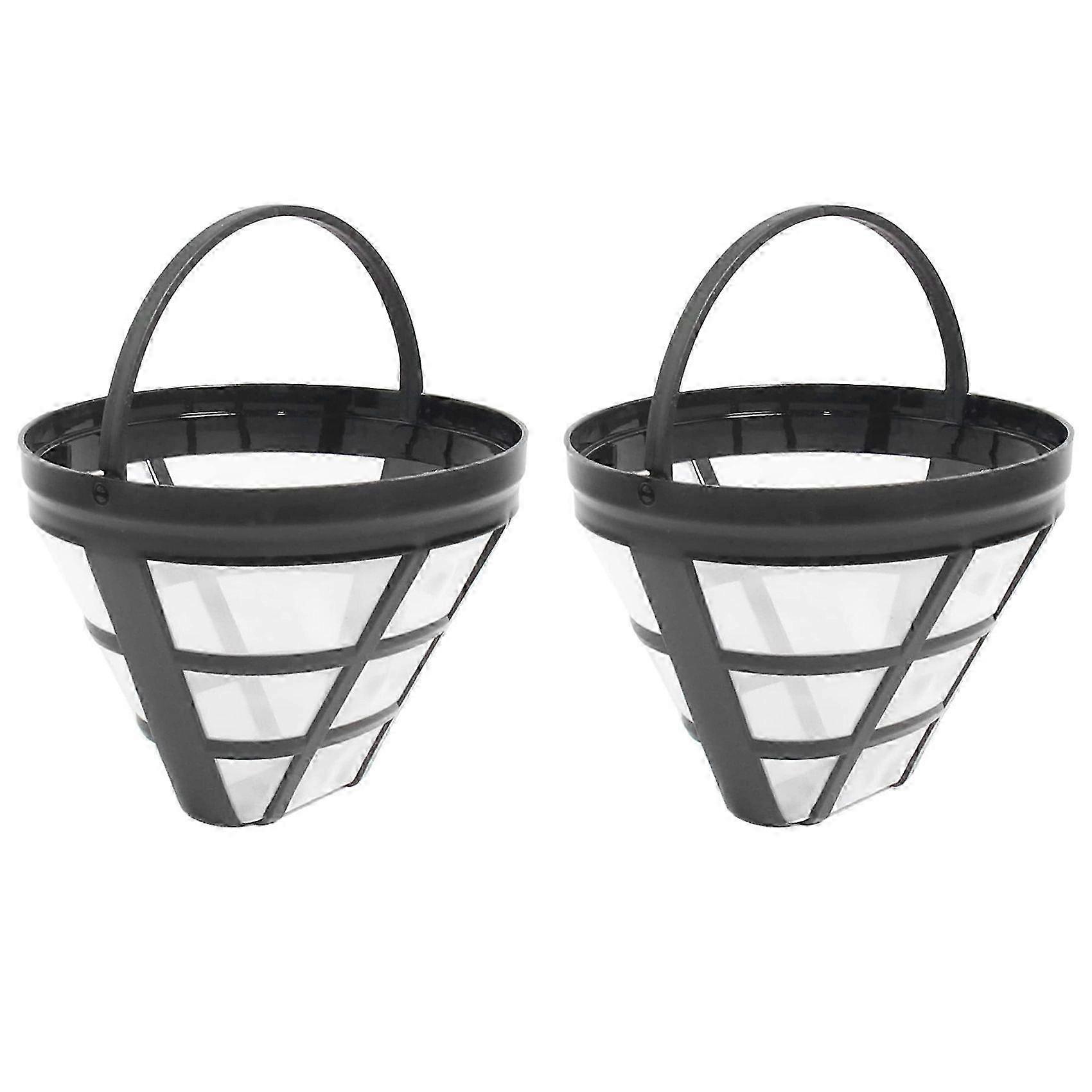 2Pack No.4 Reusable Coffee Maker Basket Filter for Ninja Filters, Fit Most 8-12