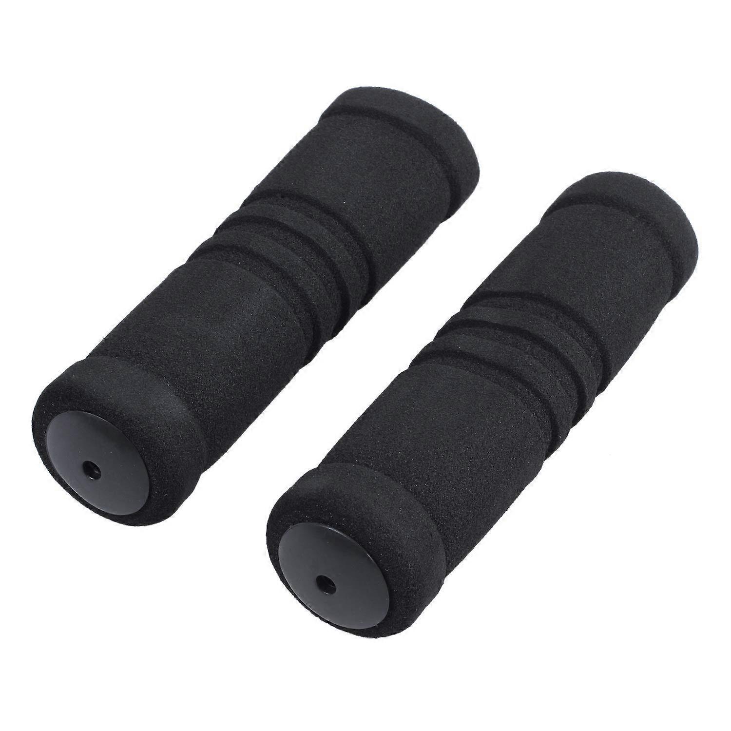 1 Pair MTB Bicycle Handle Bar Soft Sponge Bar Grips Black