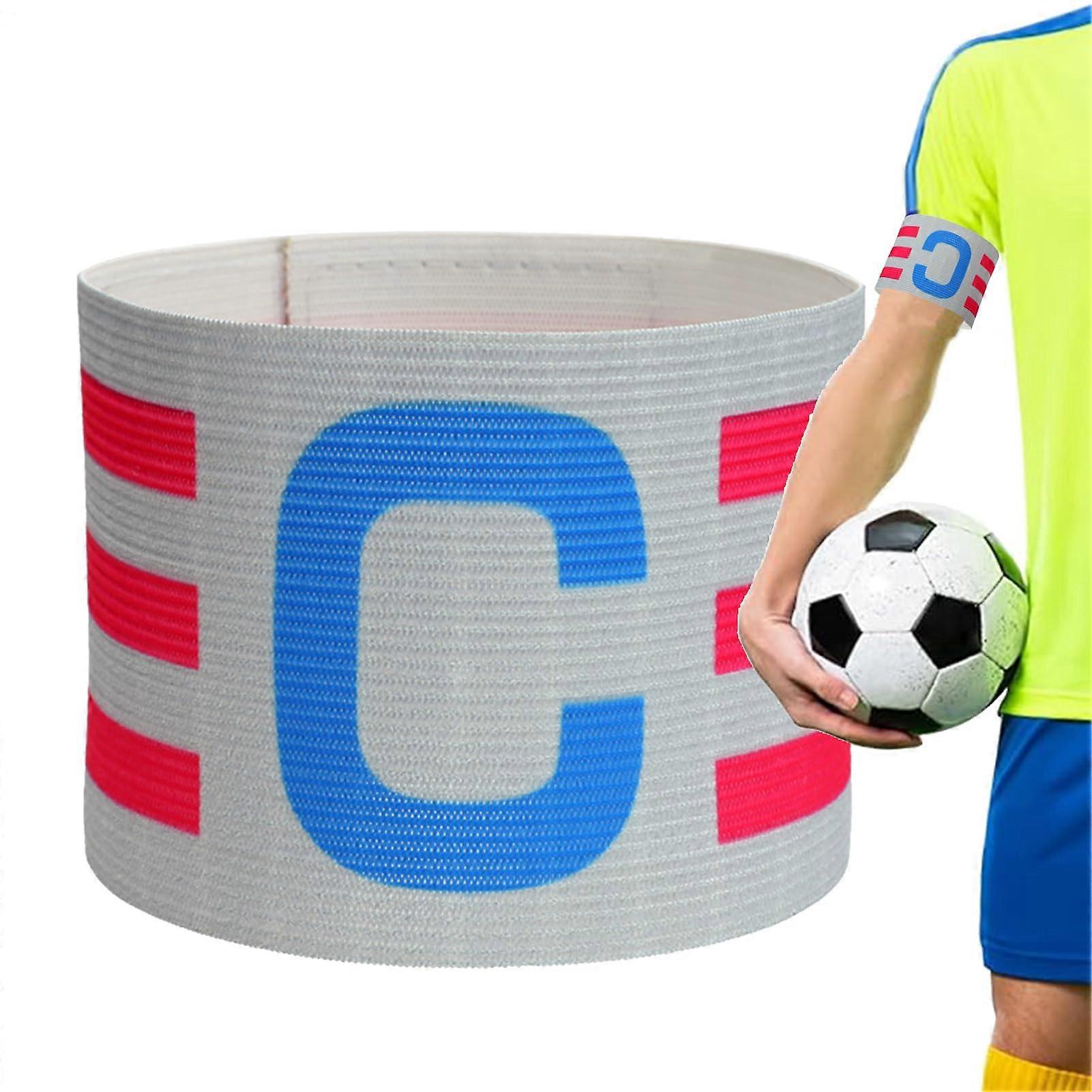 Football Captain Bracelet Adjustable Anti-Drop Elastic Band Grau Football Captain's Bands Elastic Player Bracelets