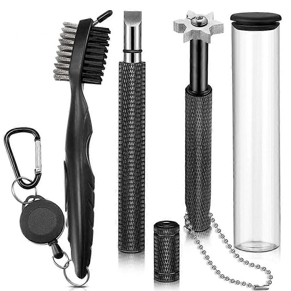 Portable Golf Club Brush & Groove Sharpener Set – Durable Bristles for Home and On the Go Maintenance
