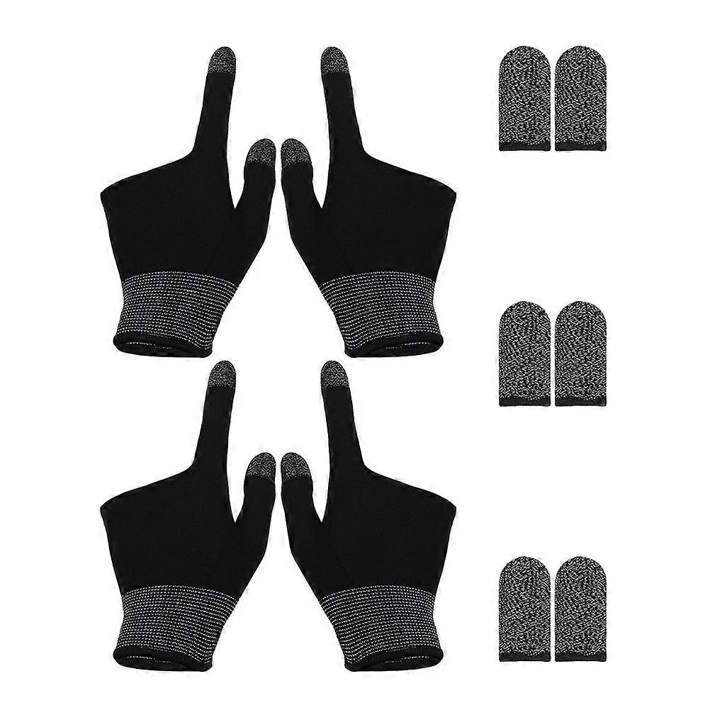 2 Pairs Comfortable Non Slip Gaming Finger Sleeves for Mobile Touchscreen Elastic Design with Enhanced Touch Sensitivity for Secure Fit and Smooth