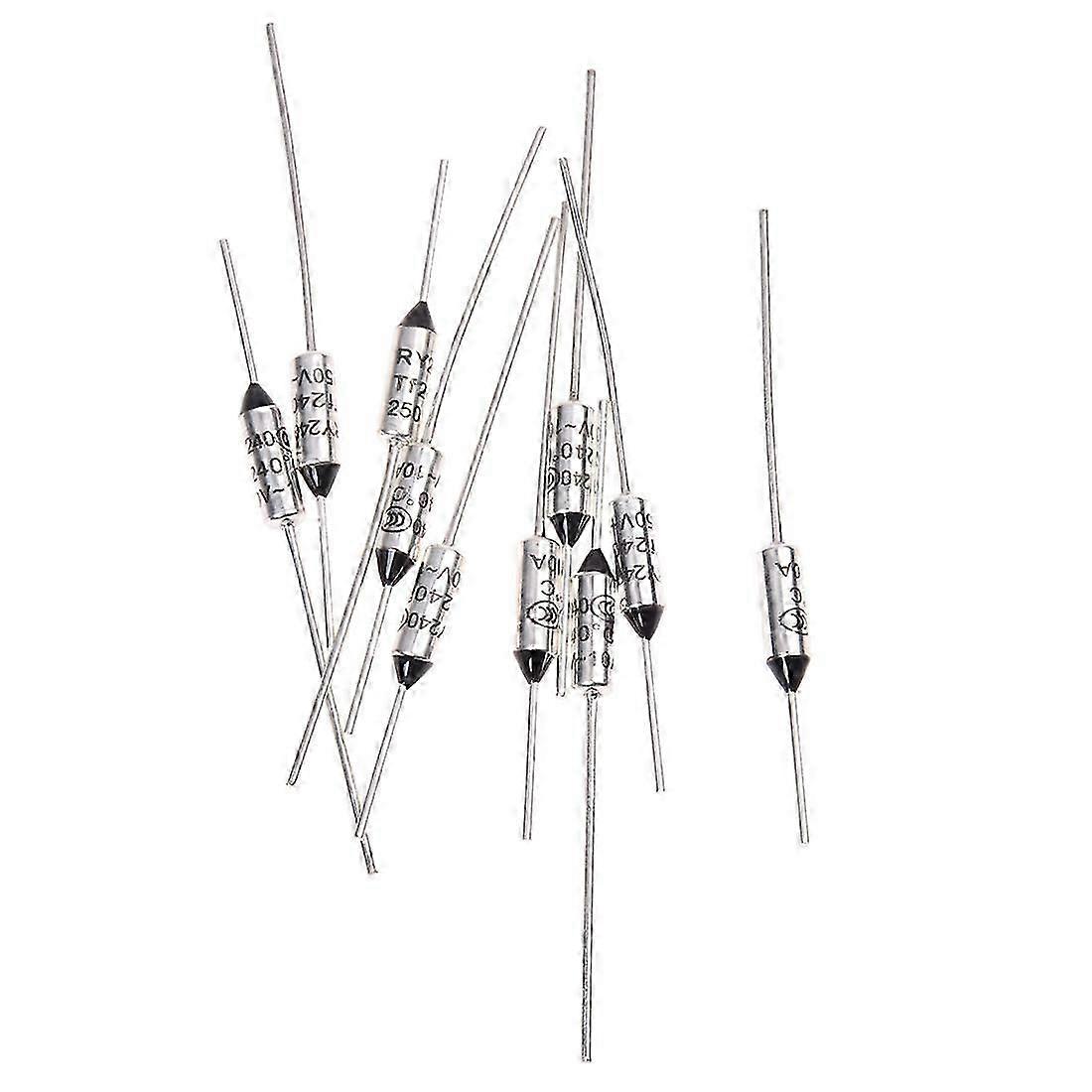 10 Pack Thermal Fuses 240°C 250V 10A Temperature Protection Circuit Cut Off Devices