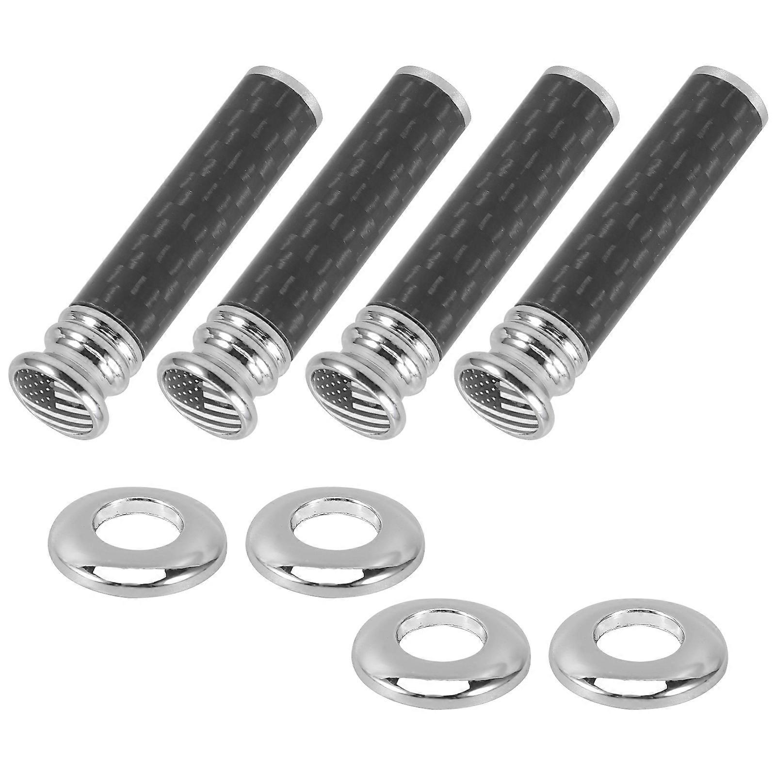 Car Door Lock Knobs Pull Pins Security Automotive Interior Black 4Pcs